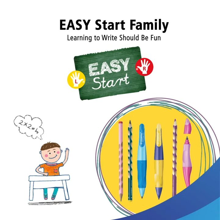 Stabilo easy start family silver mouse